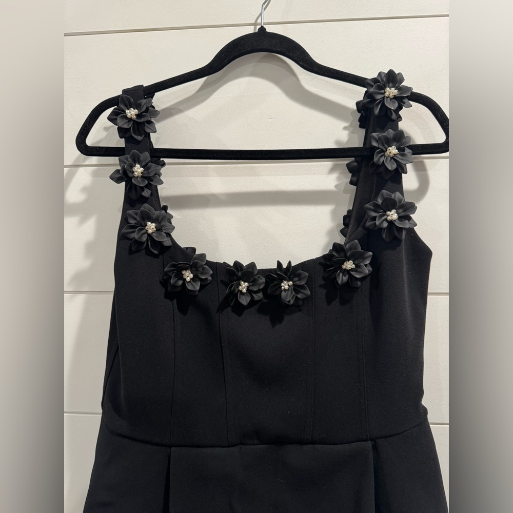 NWT Nadine Merabi black monochrome Cindy mini dress - Picture 5 of 9